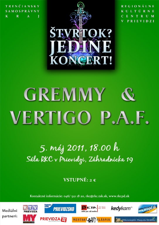 ŠJK - Gremmy a Vertigo P.A.F. - plagát